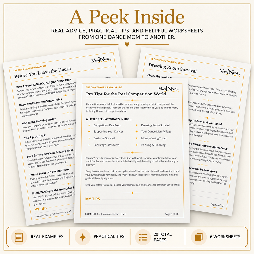 MOM I NEED… Dance Mom Survival Guide | Printable PDF – Mom I Need...